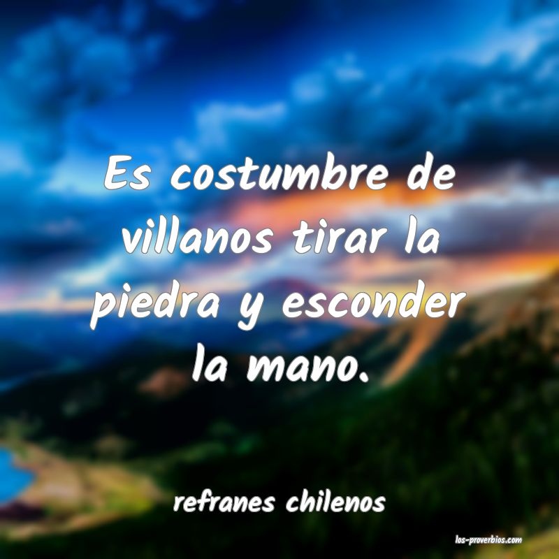 refranes chilenos