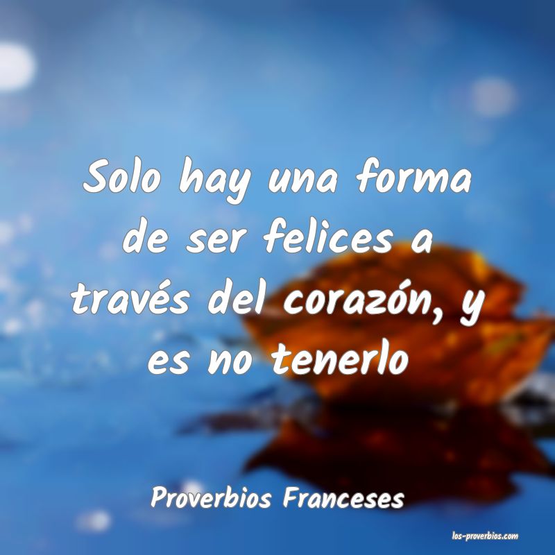 Proverbios Franceses