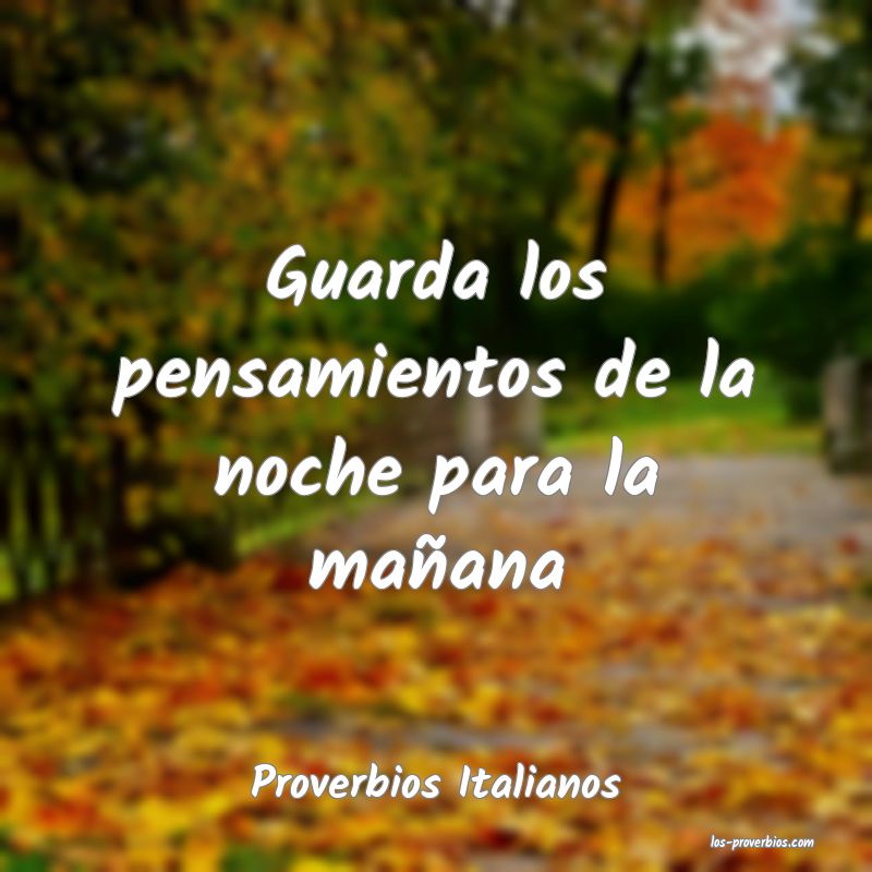 Proverbios Italianos