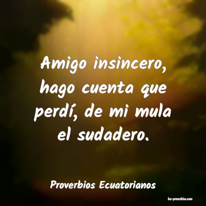 Proverbios Ecuatorianos
