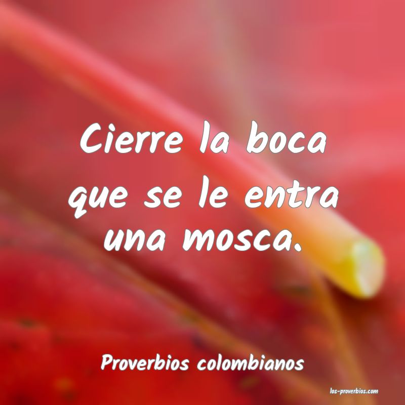 Proverbios colombianos