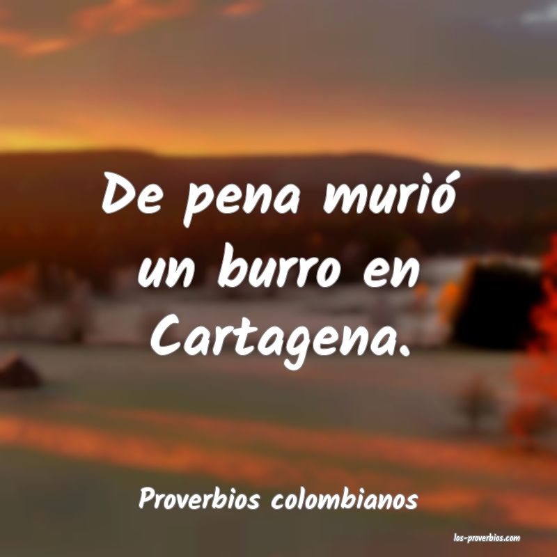 Proverbios colombianos