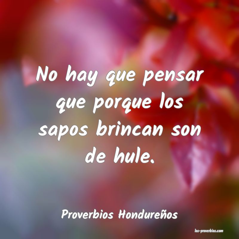 Proverbios Hondureños