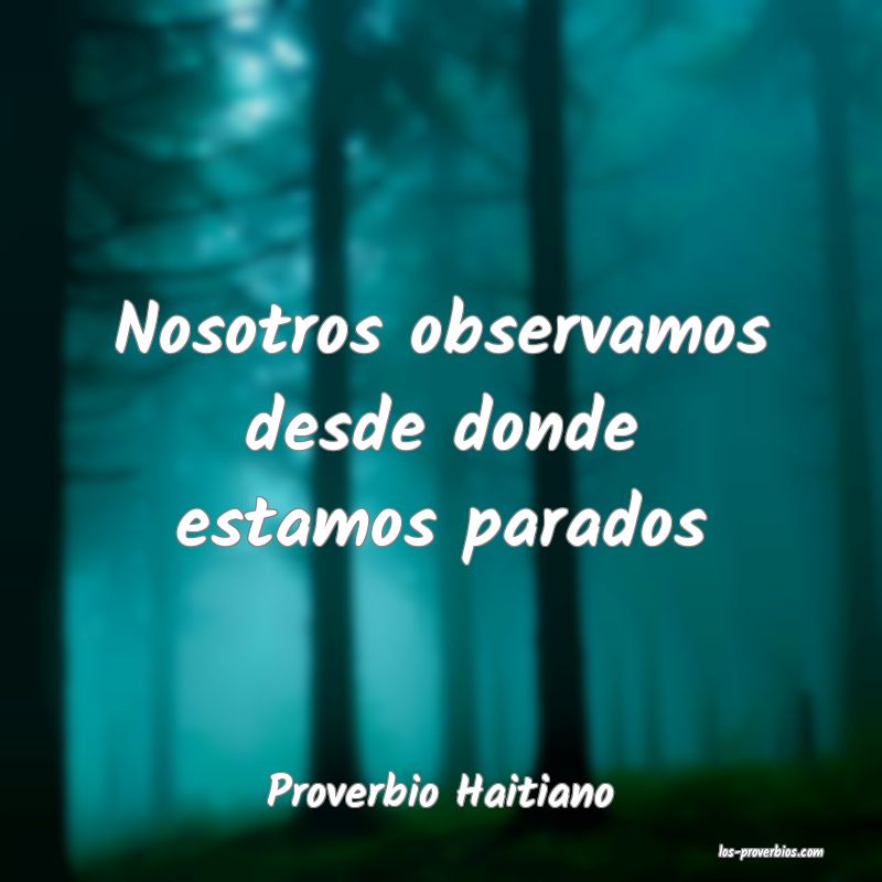 Proverbio Haitiano