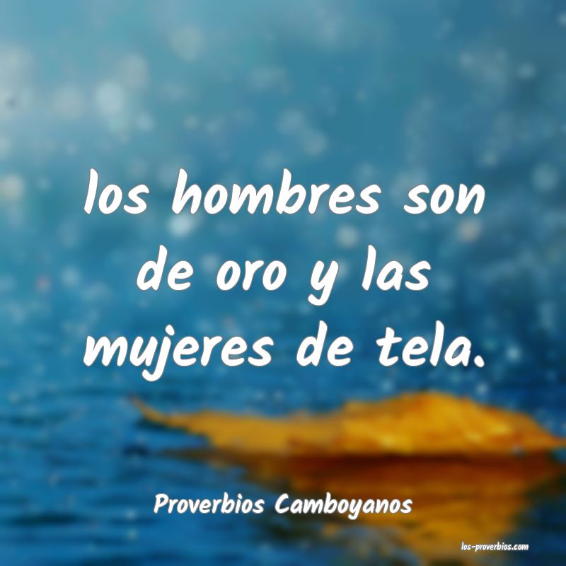 Proverbios Camboyanos