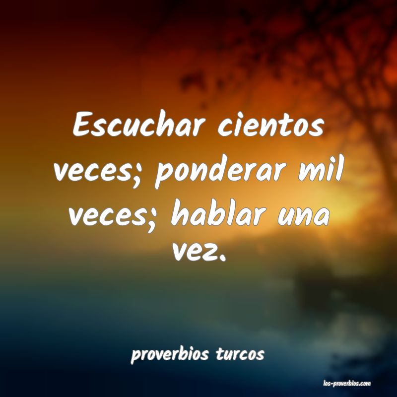 proverbios turcos