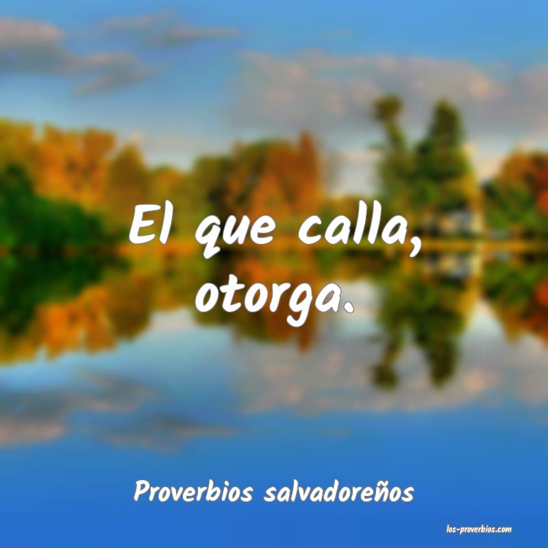 Proverbios salvadoreños