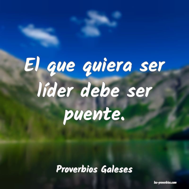 Proverbios Galeses