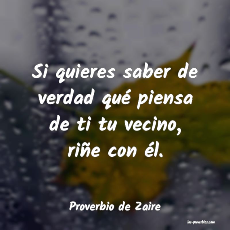 Proverbio de Zaire