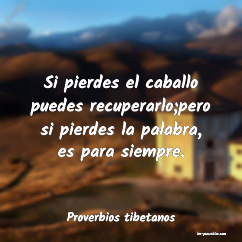 Proverbios tibetanos